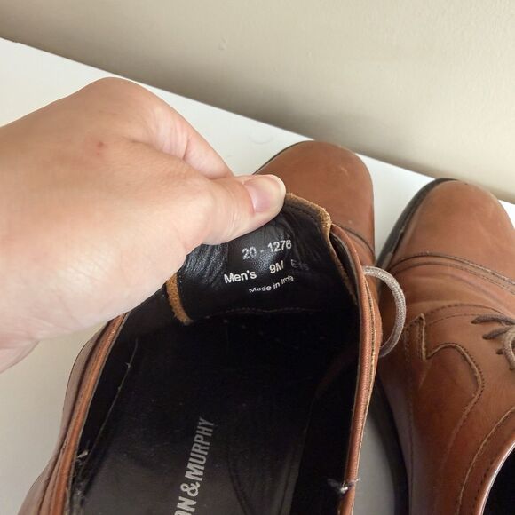 Johnston & Murphy Brown Cap Toe Lace Up Oxfords Dress Shoes Men’s 9 M Leather main image 5